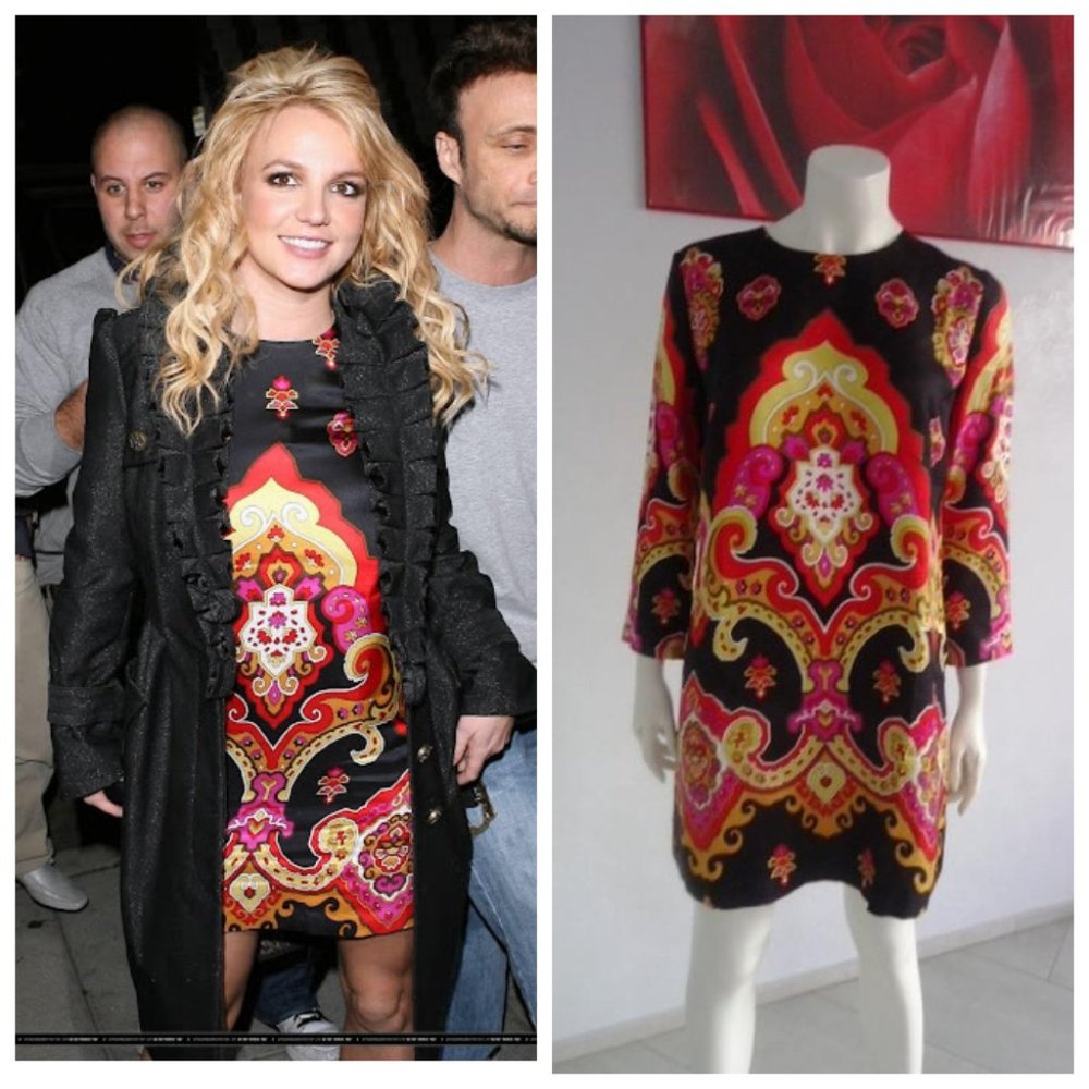 NWT See By Chloe Silk Shift Dress Britney Spears Sienna Miller Celebrity Size 8